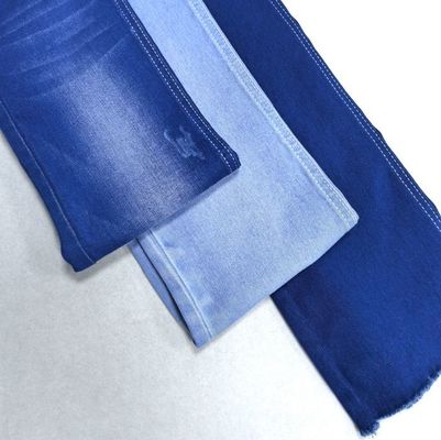 購入 148-150cm 夏の空 青いサテン ストレッチ デニム 織物 綿 70% ポリエステル 28% スパンデックス 2% online manufacture