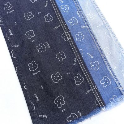 購入 子供のジーンズ ジャケット シャツ プリント 織物 可愛いウサギ 6オンス デニム online manufacture