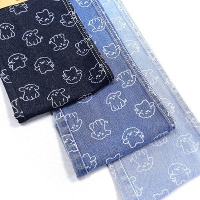 購入 75% 綿 25% ポリエステル 小犬 動物 プリント デニム 布 180CM 9.5オンス online manufacture