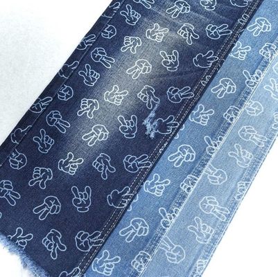 購入 フィンガーデザイン プリント 布 ジャッカルド 弾性のないデニム 9.6オンス 170-180CM ダークブルー online manufacture