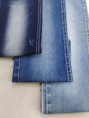 購入 弱ストレッチ コットンポリエステル ダークインディゴデニム生地 JSD3037 9.6OZ online manufacture