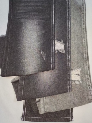 購入 9.8OZ コットン ポリエステル デニム 繊維 柔らか な ツイール スタイル 黒/黒 ファッション ジーンズ online manufacture