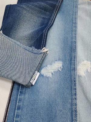 購入 10.9オンス コットンポリエステルレーヨンデニム生地 DARK INDIGO 12S 彼氏のジーンズ用 online manufacture
