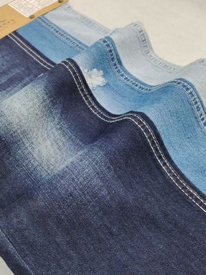 購入 85% 綿 15% ポリエステル ストレッチのないデニム 織物 8.3オンス ダーク インディゴ JSD3104-1 online manufacture