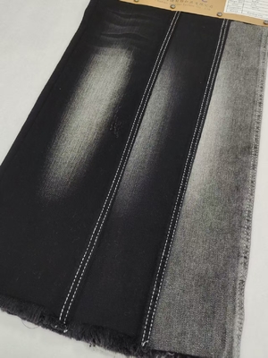 購入 Weak Stretch Dual-Core Siro Yarn Cross Slub  85%Cotton BLACKBLACK 10S Denim Fabric JSD3281A For Jeans Or jacket online manufacture