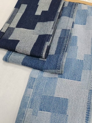 購入 不規則チェックプリント 9.5オンス 中厚手 60%コットンデニム生地 レディースジーンズまたはスカート用 online manufacture