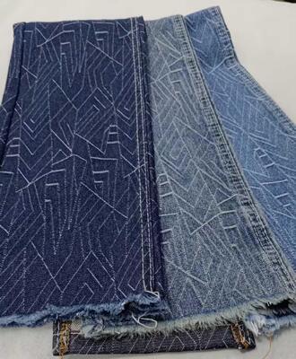 購入 Beautiful pattern Heavy weight Dark blue with full width 180cm /10x7 Denim fabric for jeans online manufacture