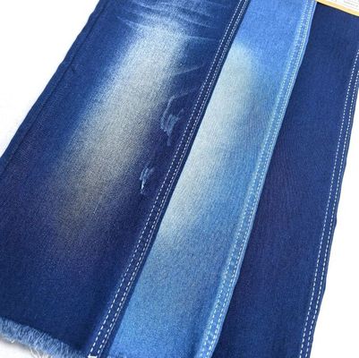 インディゴブルー サテン ストレッチ性のあるデニム ストック付き