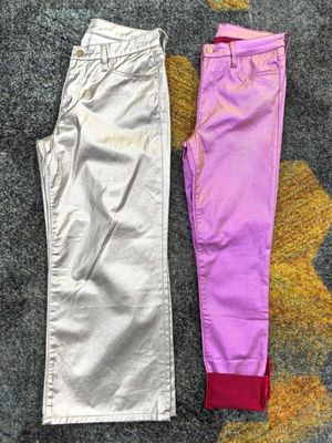 ファッション 明るい色 プリント デニム 男性用ジーンズ 7.7OZ 57' 58'