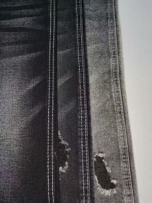 11.3オンス 超ソフトヘビーウェイトコットンポリエステル BLACK/BLACK デニム生地 JSD3250A ファッションジーンズ用