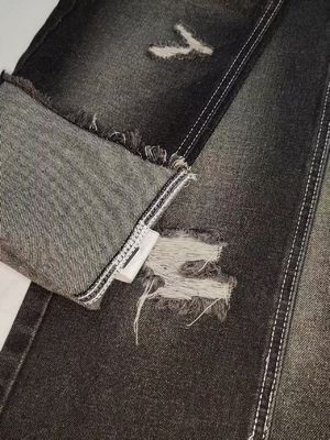 12.2オンス ツイルスタイル デニム生地 BLACK/WHITE 7*7構造 メンズジーンズ用